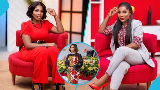 Sompa FM's Radio Manager Akosua Ado Aboagye looks breathtaking in a stylish African print dress