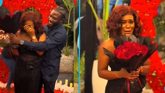 Detty December: Ghanaian man surprises girlfriend with romantic proposal during a night out