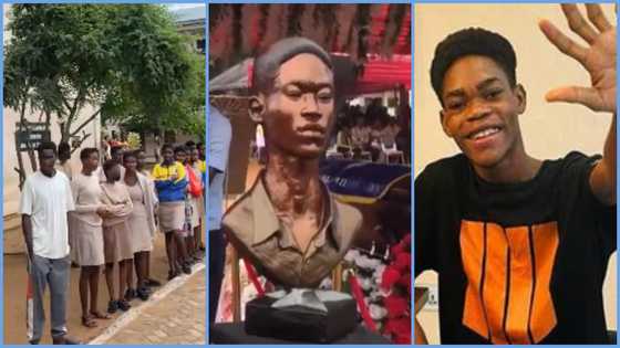 James Lutterodt: Sad scenes as Ketasco students pay last respects to late NSMQ star with powerful tribute