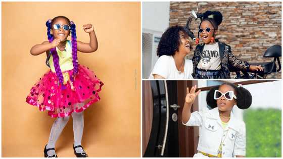 McBrown's beautiful daughter Baby Maxin poses with expensive Chanel bags for her birthday photoshoot