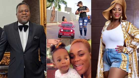 Photos of Akua GMB and Dr Kwaku Oteng's rarely seen daughter pop up as she celebrates 2nd birthday with her father