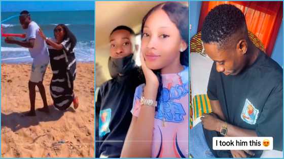 Ghanaian lady reunites with boyfriend who was released from prison after two years, video evokes joy