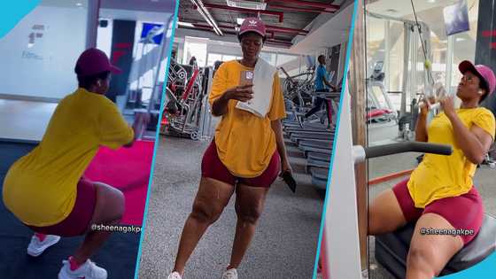 Sheena Gakpe rocks tight shorts and a t-shirt, hits the gym with full force in video, many in awe of determination