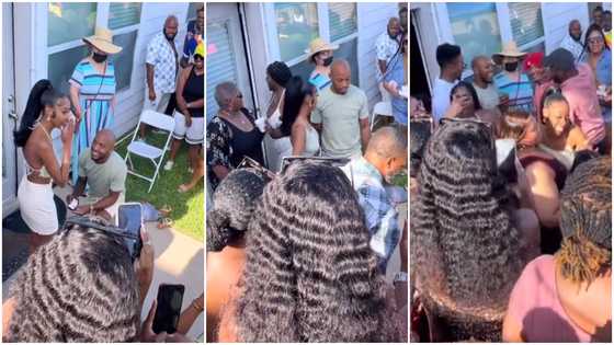 Pretty lady fakes rejection as boyfriend proposes to her, say “I don't like the ring” in video; many awed
