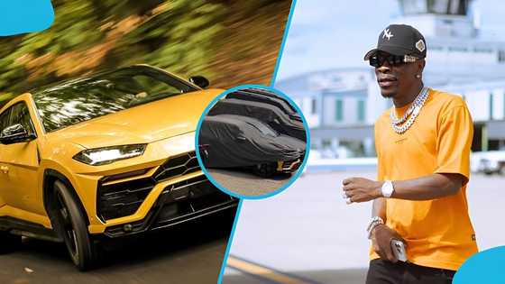 Shatta Wale’s Lamborghini covered at EOCO offices as reports suggest imminent US return