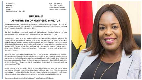 Pamela Djamson-Tettey appointed new MD of Ghana Airports Company Limited