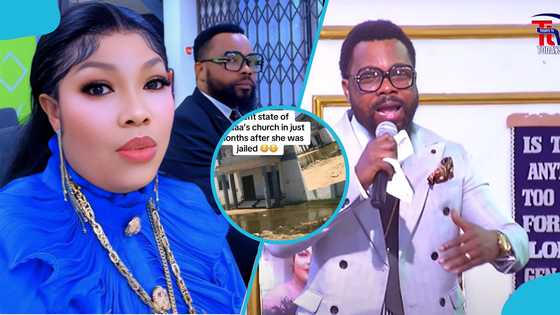 TikToker blasts Angel Asiamah over deteriorating condition of Nana Agradaa’s church, video stirs reactions