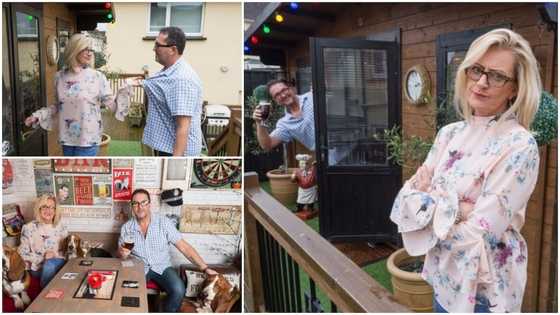 Woman builds bar in their garden to stop husband running off to drink in local pub