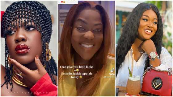 Asantewaa: TikToker Pulls Off Jackie Appiah Look With Makeup; Actress Praises Her