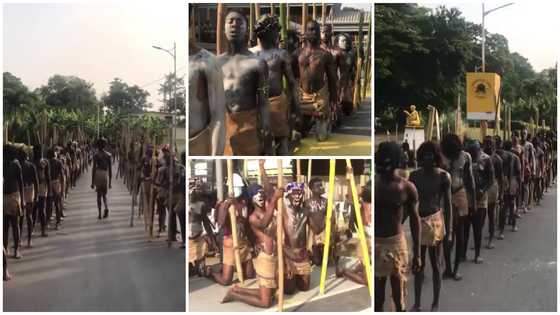 Katanga Hall residents clad in masks and wigs as they chant songs to mark Hall Week; video sparks reactions: As3m b3n koraaa ni