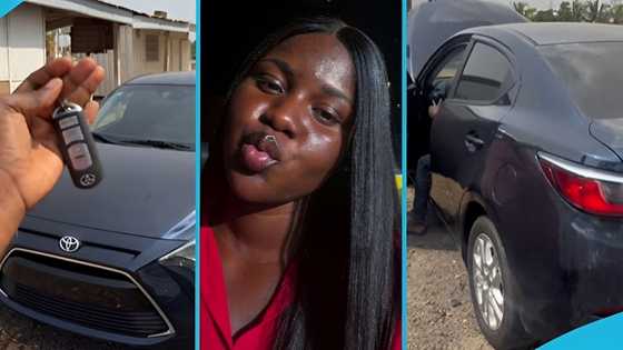 21-year-old Ghanaian student buys her first car, expresses gratitude to her daddy