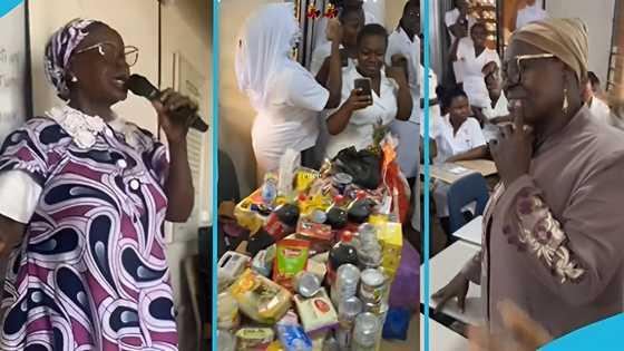 GCUC nursing students surprise "best midwifery lecturer in Ghana" with mouthwatering gifts