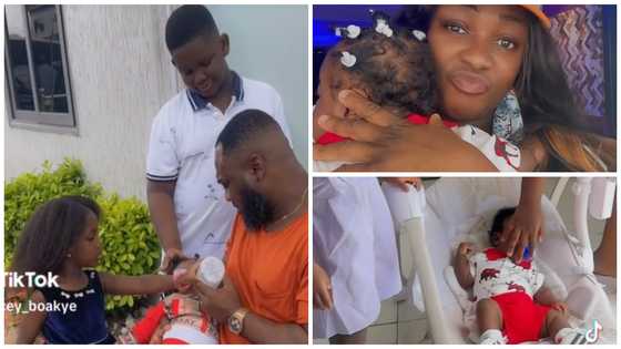 Tracey Boakye shows off American son, dresses his hair like a girl in TikTok video: "My kaakyire"