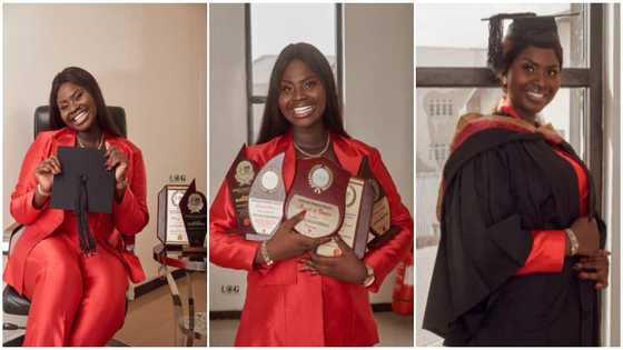 Beautiful photos as 18-year-old tops her class, clears 5 awards as she graduates with 1st-class