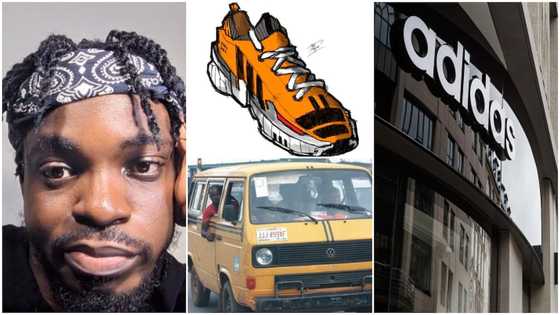 Luck smiles on young man who drew shoe and painted it like trotro, Adidas wants to meet him