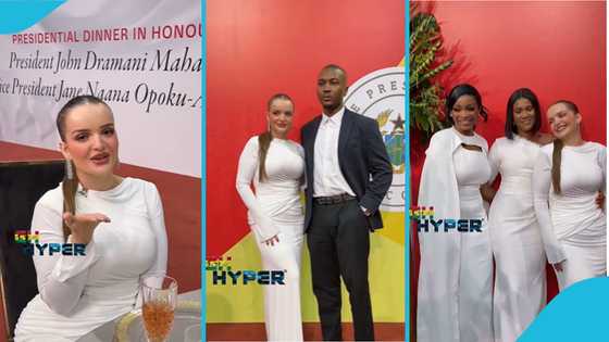 John Mahama's first son brings his pretty obroni wife to dinner, she sits with his siblings