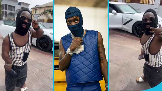 Shatta Bandle challenges Shatta Wale in ski mask fashion, video gets many laughing hard