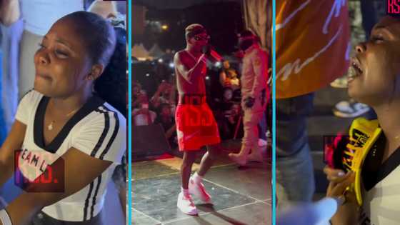 Shatta Wale's staunch fan cries uncontrollably during his performance at UG SRC Week, video trends