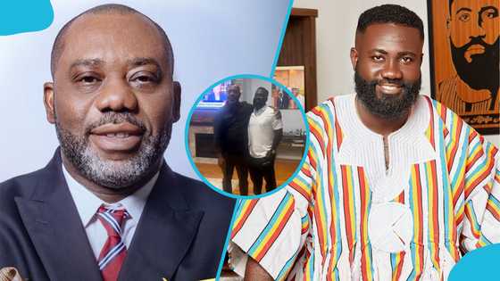 NAPO links up with Okatakyie Afrifa at his residence during his trip to the US, video stirs reactions