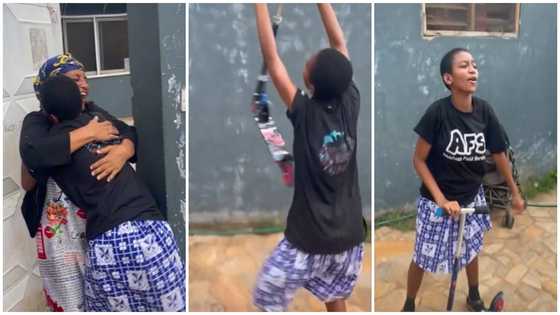 St Rose's student sheds tears of joy as she returns home from school, video evokes joy