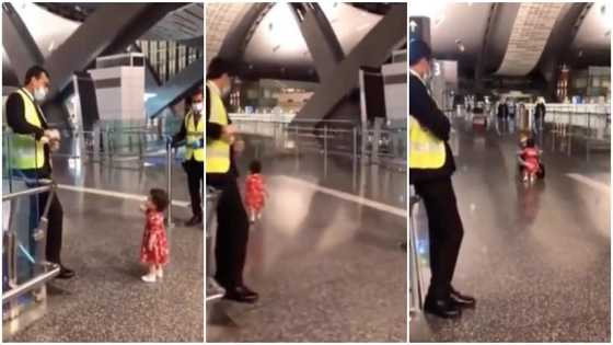 Little kid 'asks' airport security for permission to give her aunt a goodbye hug in cute video