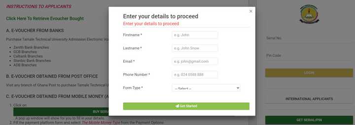 TATU student portal registration, results, password recovery - YEN.COM.GH