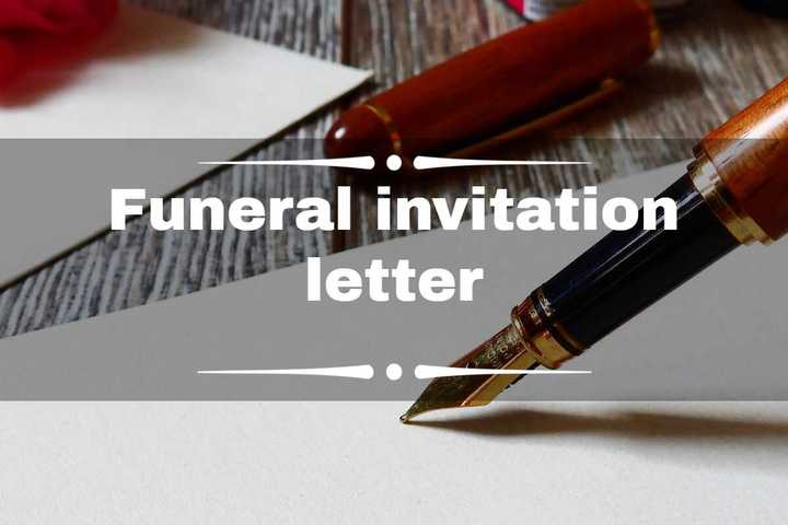 funeral invitation letter