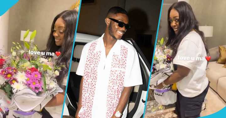 Jackie Appiah Emotional As Her Son Damien Agyemang Gifts Her A Flower jackie-appiah-emotional-as-her-son-damien-agyemang-gifts-her-a-flower