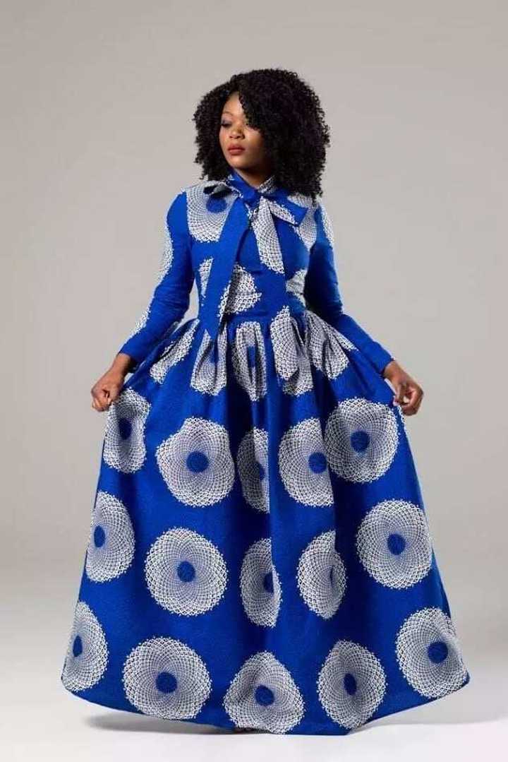 Long dress styles with African print 2020: photos - YEN.COM.GH