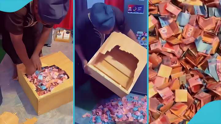 Man Breaks Open Susu Savings, Counts Bundles of GHC100, GHC200 Notes ...