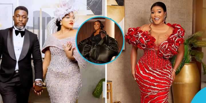 Akosua Vee: Kwame A Plus' Wife Slays In 3 Stunning Gowns To Celebrate ...