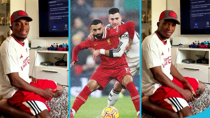 Kinanda Player Man Utd Vs Liverpool: Ghanaians Count Kofi Kinaata's Gamepads On His TV ...